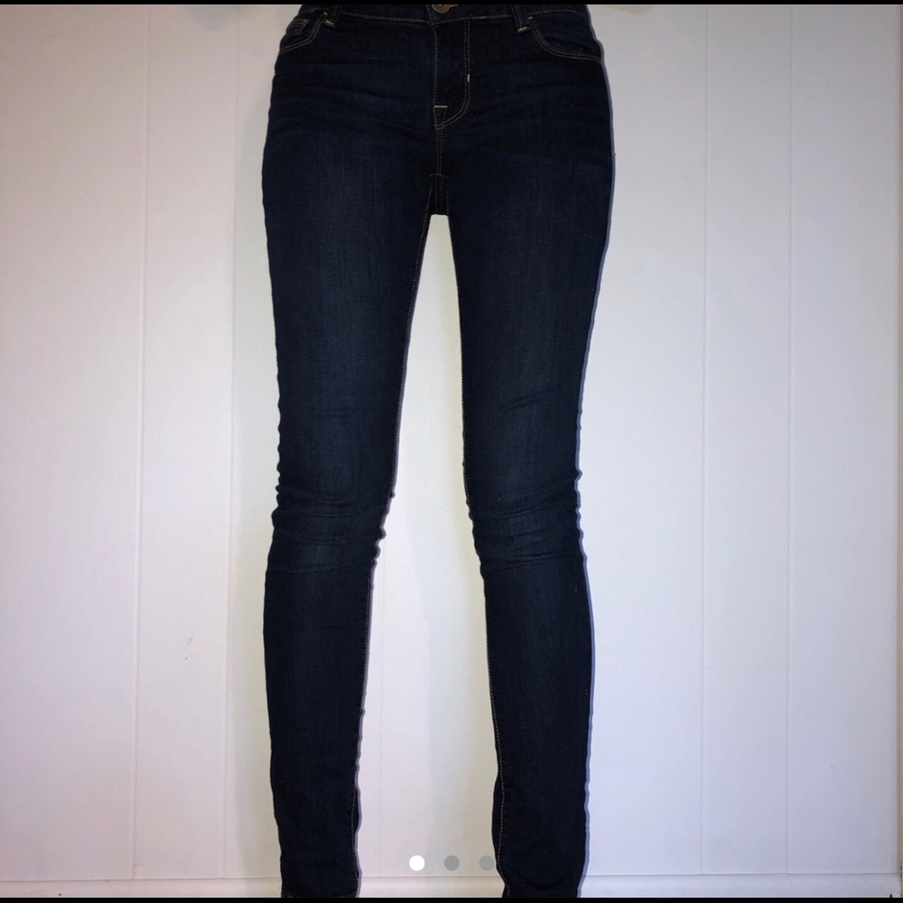 Low rise navy blue jeggings